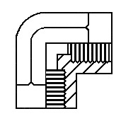 1/4" FPT x 1/4" FPT  Female Pipe Elbow