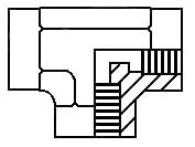 1/4" FPT x 1/4" FPT x 1/4" FPT  Female Pipe Tee