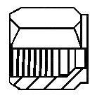 1/4" Ferulok Tube Nut
