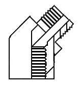 1/4" FPT x 1/4" MPT 45 degree street elbow
